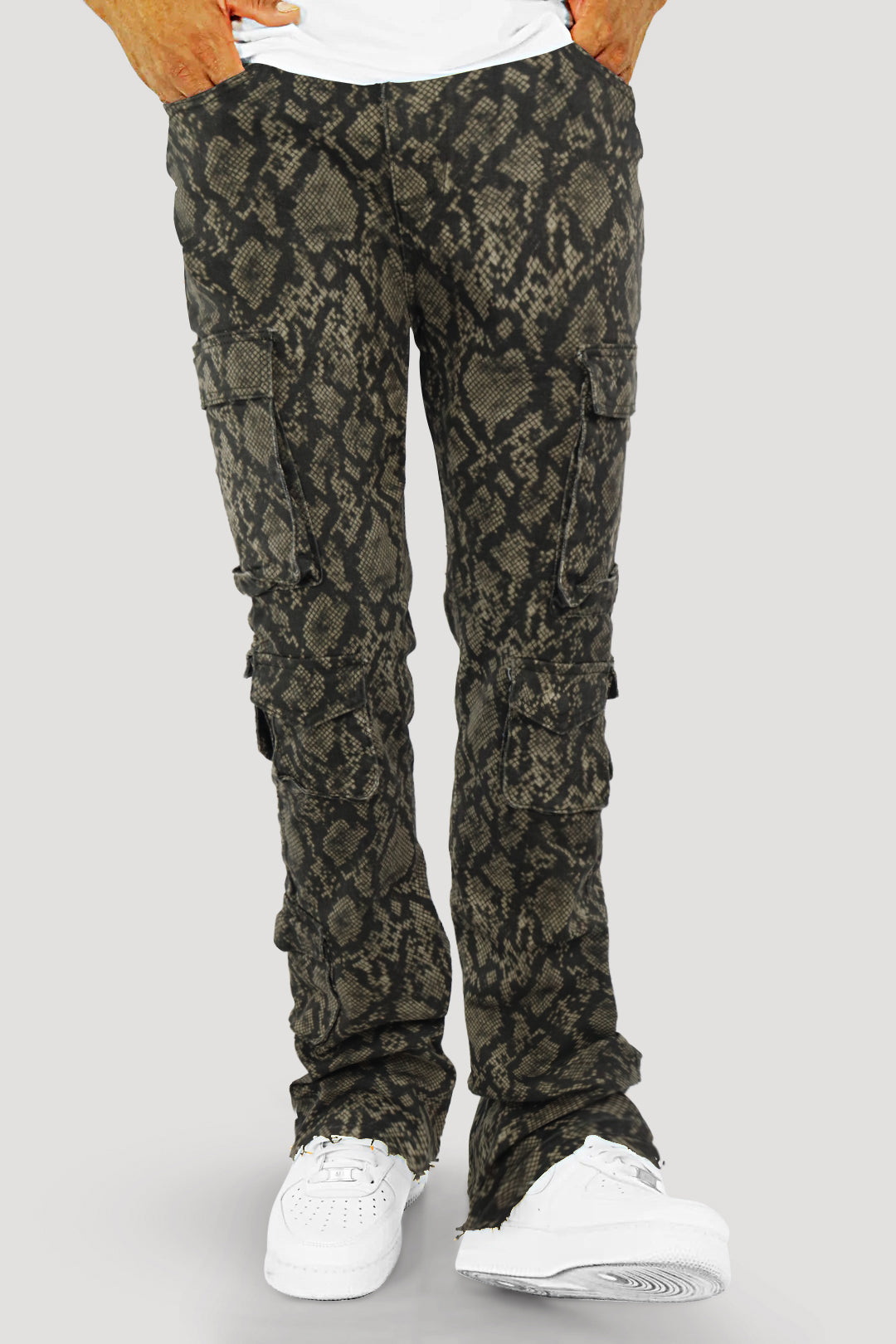 Vortex Reptile Cargo Stacked Denim (Brown)