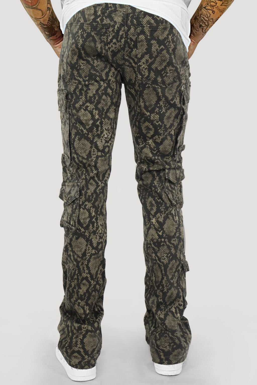 Vortex Reptile Cargo Stacked Denim (Brown)