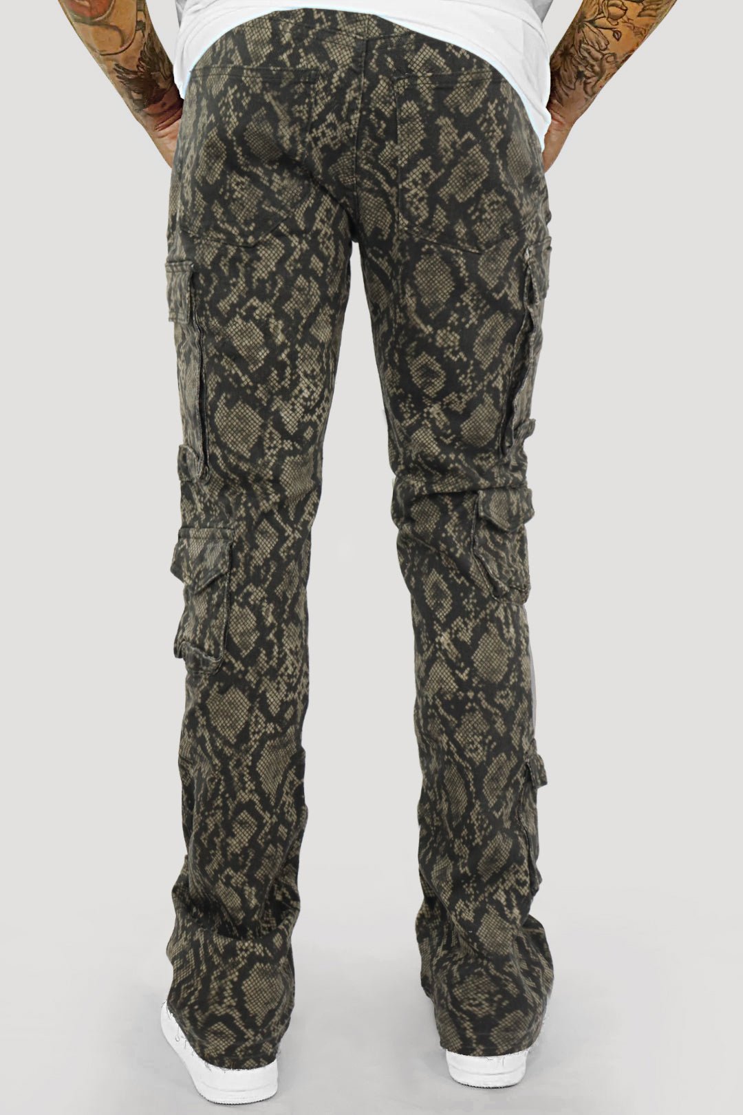 Vortex Reptile Cargo Stacked Denim (Brown)