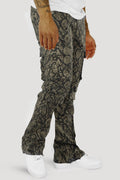 Vortex Reptile Cargo Stacked Denim (Brown)